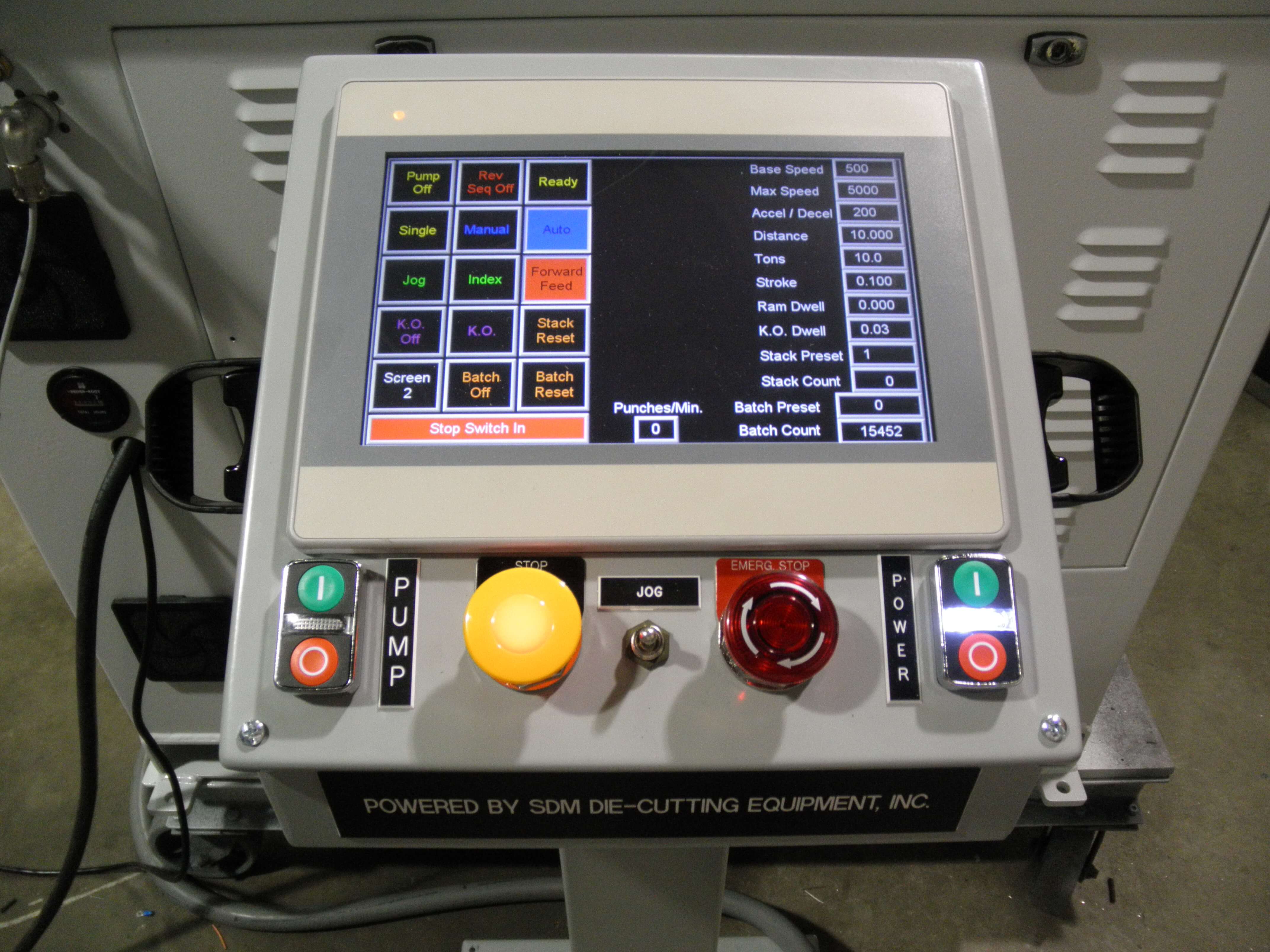 hydraulic press electronic controls